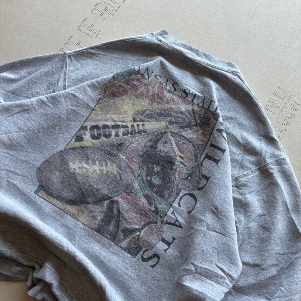 Vintage 90s‎ Heavy Weight Kansas State Wildcats Football Sweatshirt